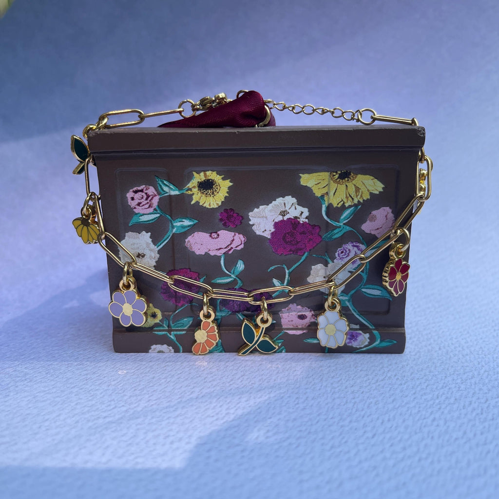 Piano Flower Hard Enamel Charm Bracelet