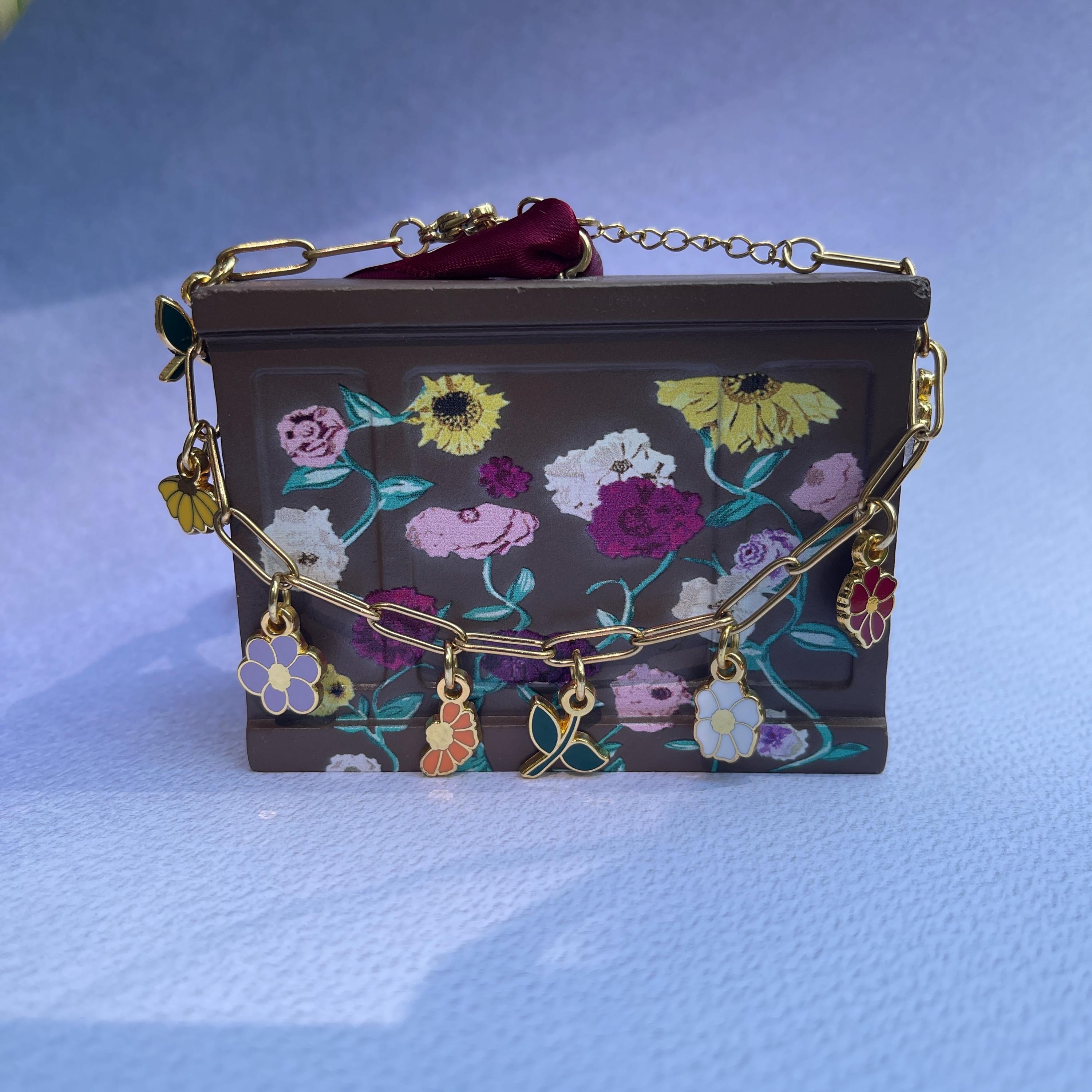 Piano Flower Hard Enamel Charm Bracelet