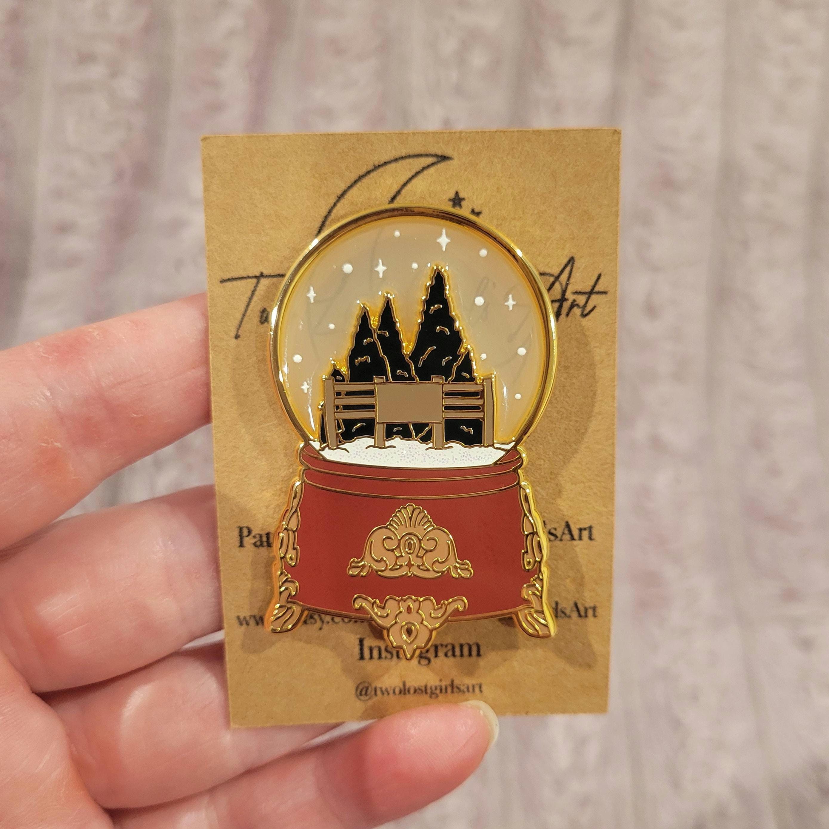 Christmas Tree Farm Snow globe Pin