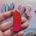Orange & Pink Lover Boots  Pin