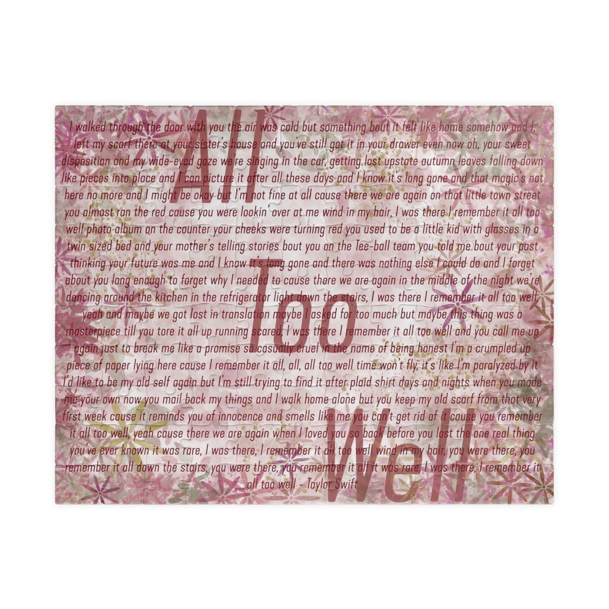 All Too Well Puzzle (110, 252, 520, 1014 piece)
