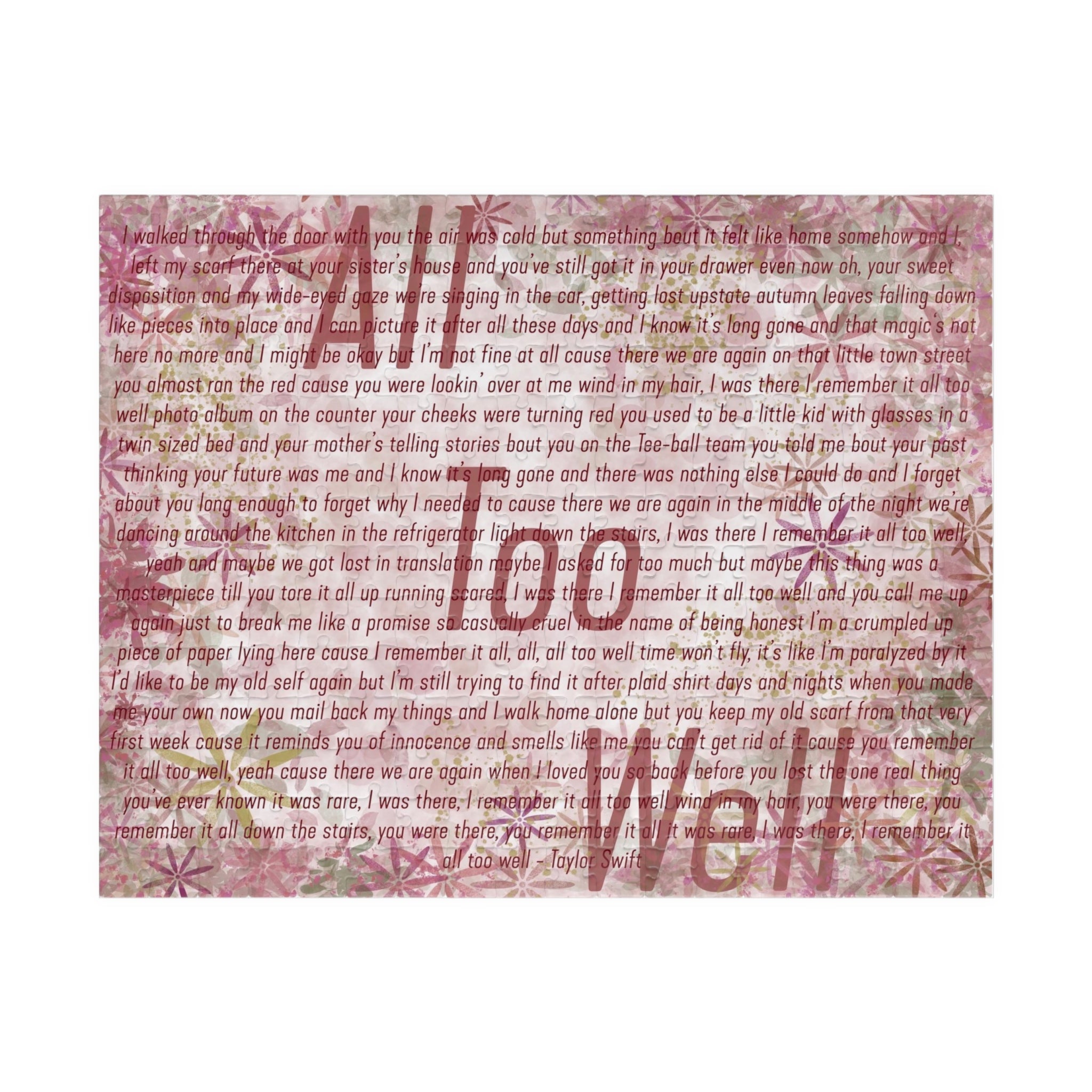 All Too Well Puzzle (110, 252, 520, 1014 piece)