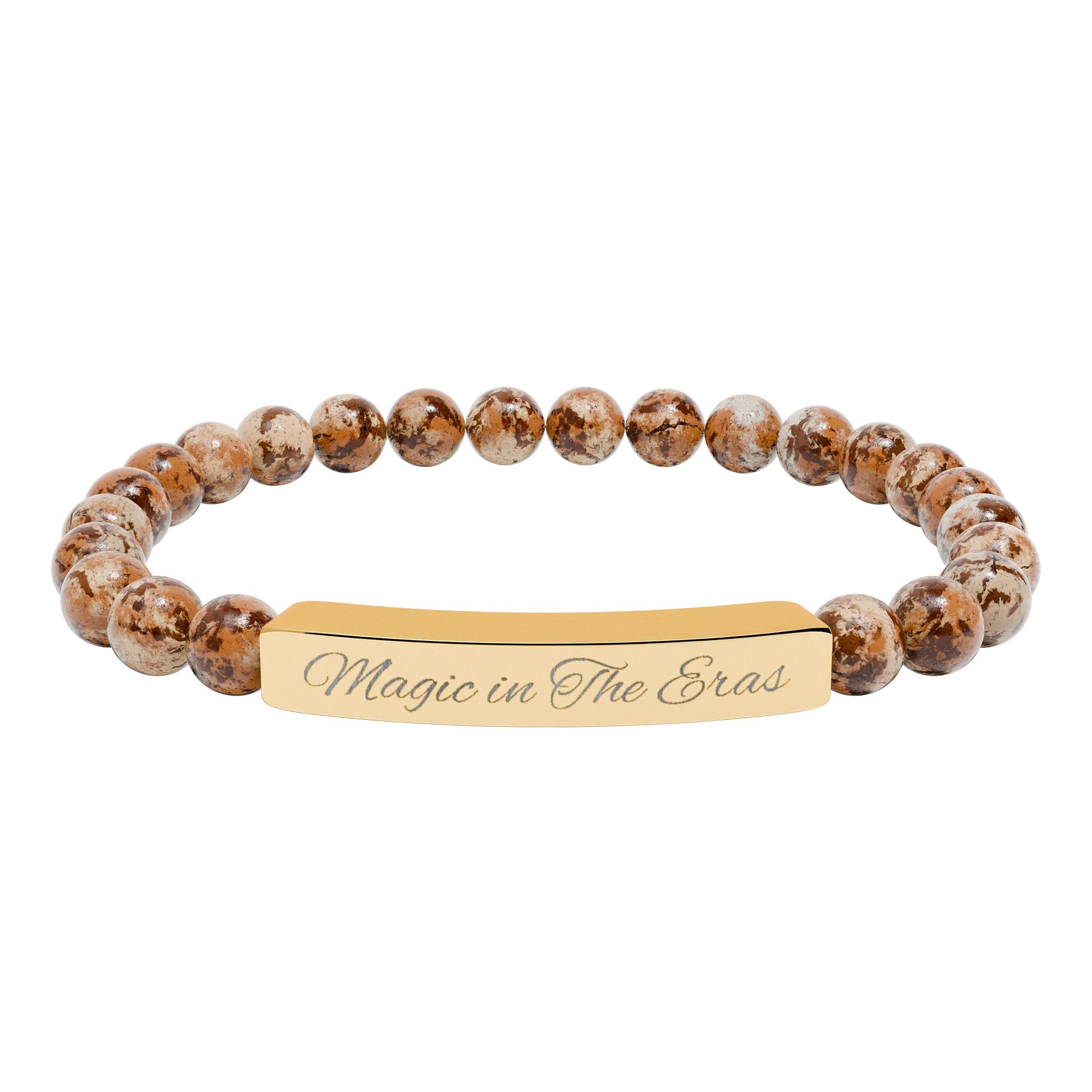 Relive the Magic Eras Friendship Bracelet Natural Stone Stretch Bar Bracelet