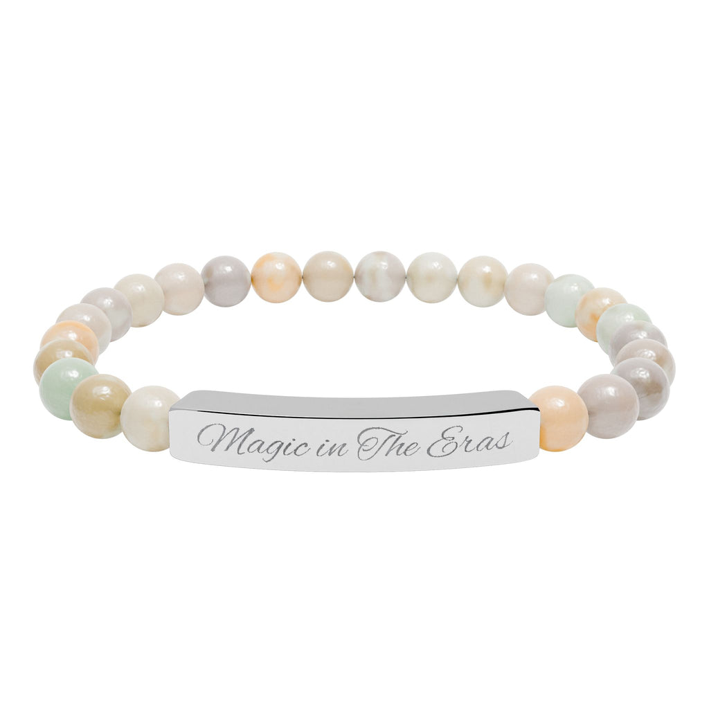 Relive the Magic Eras Friendship Bracelet Natural Stone Stretch Bar Bracelet