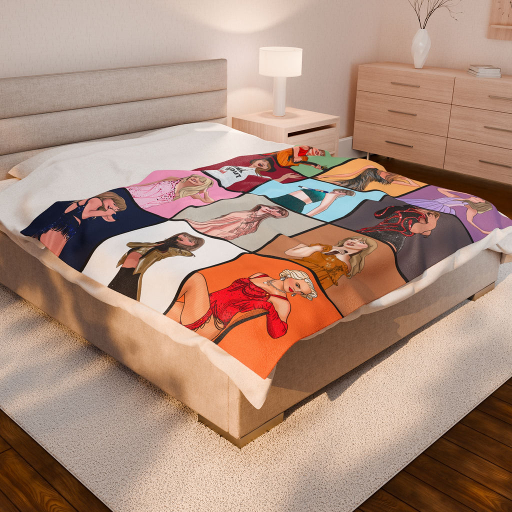 12 Eras Portrait Velveteen Blanket