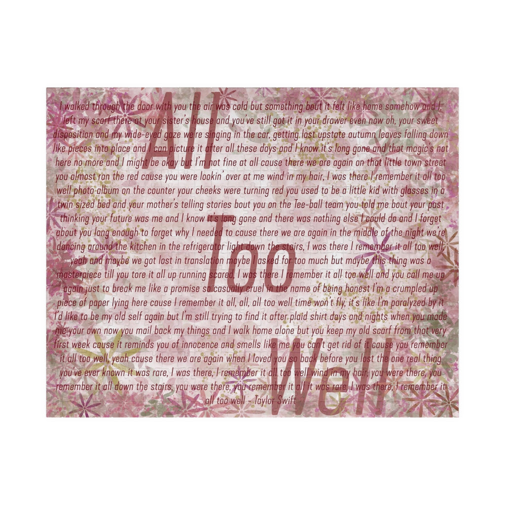 All Too Well Puzzle (110, 252, 520, 1014 piece)