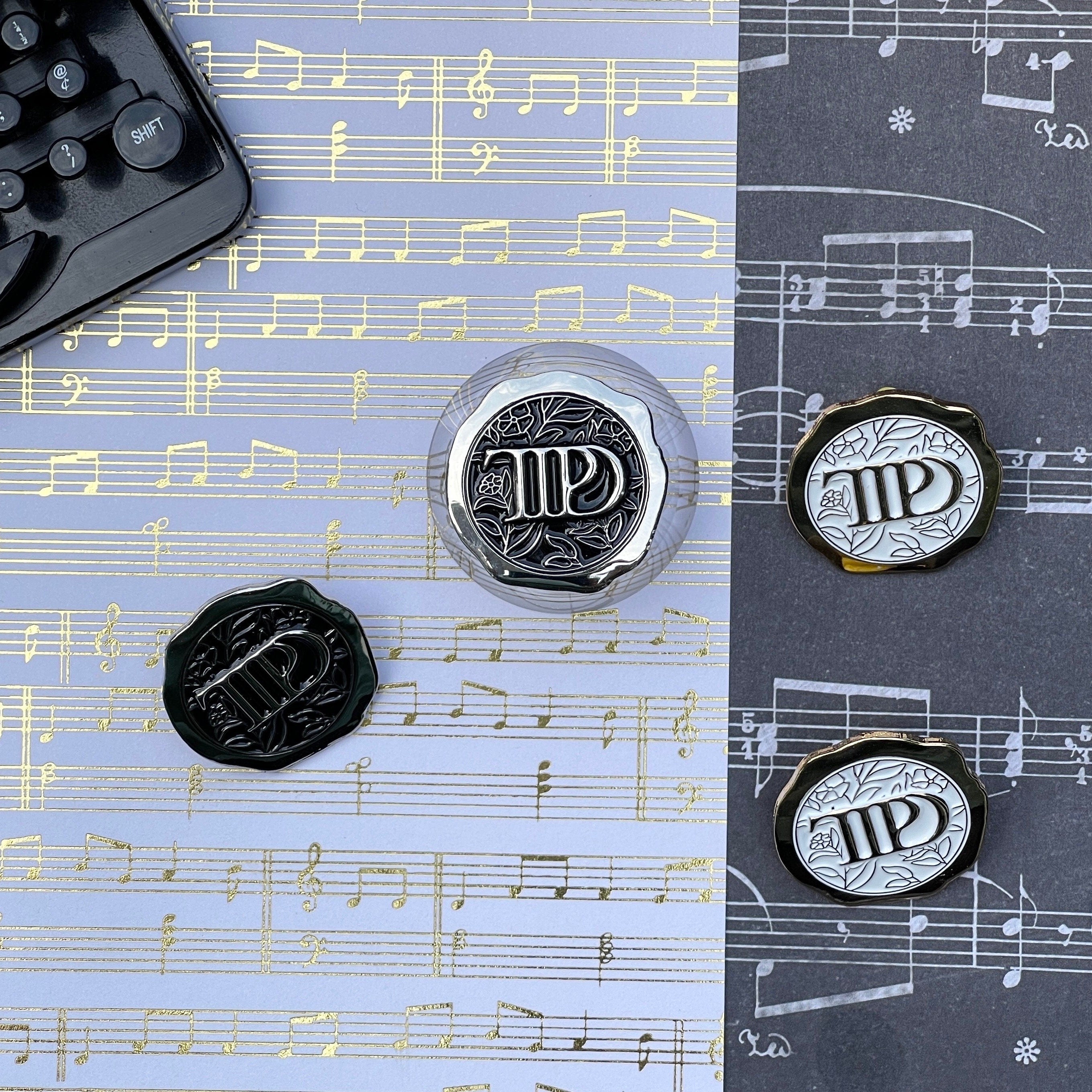 TTPD 3D wax seal enamel pin.