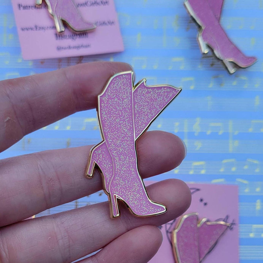 Pink Lover Boots Hard Enamel Pin