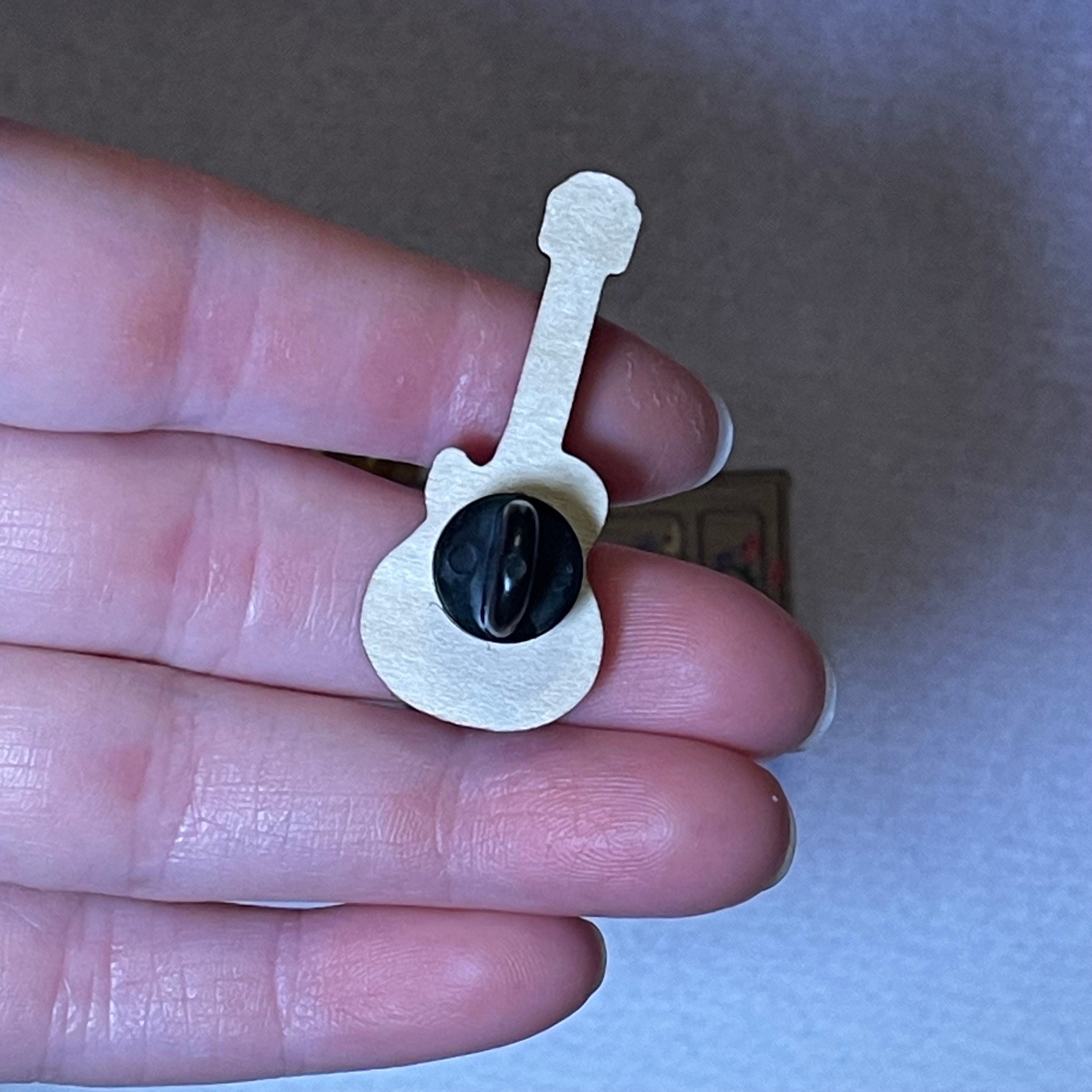 Wooden Guitar Surprise Song 1.5 inch Pin