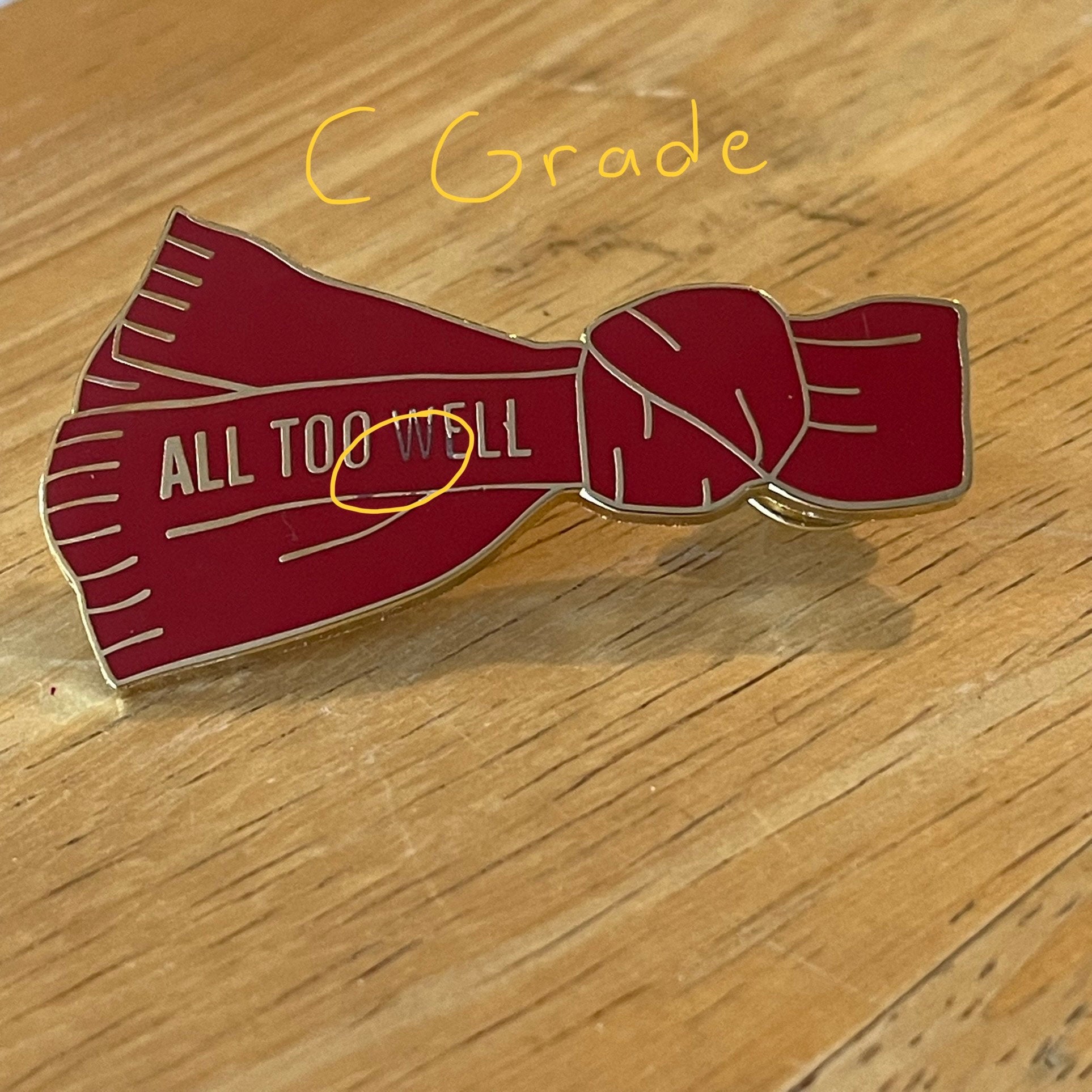 All Too Well Red Scarf Enamel Pin