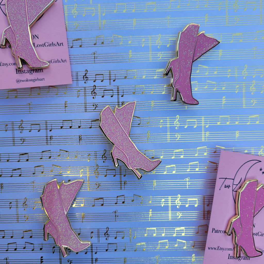 Pink Lover Boots Hard Enamel Pin