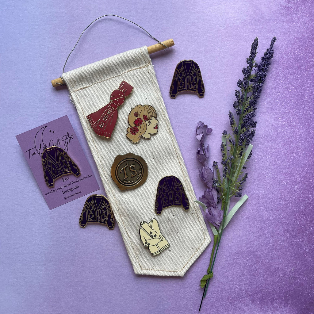 All Too Well Red Scarf Enamel Pin