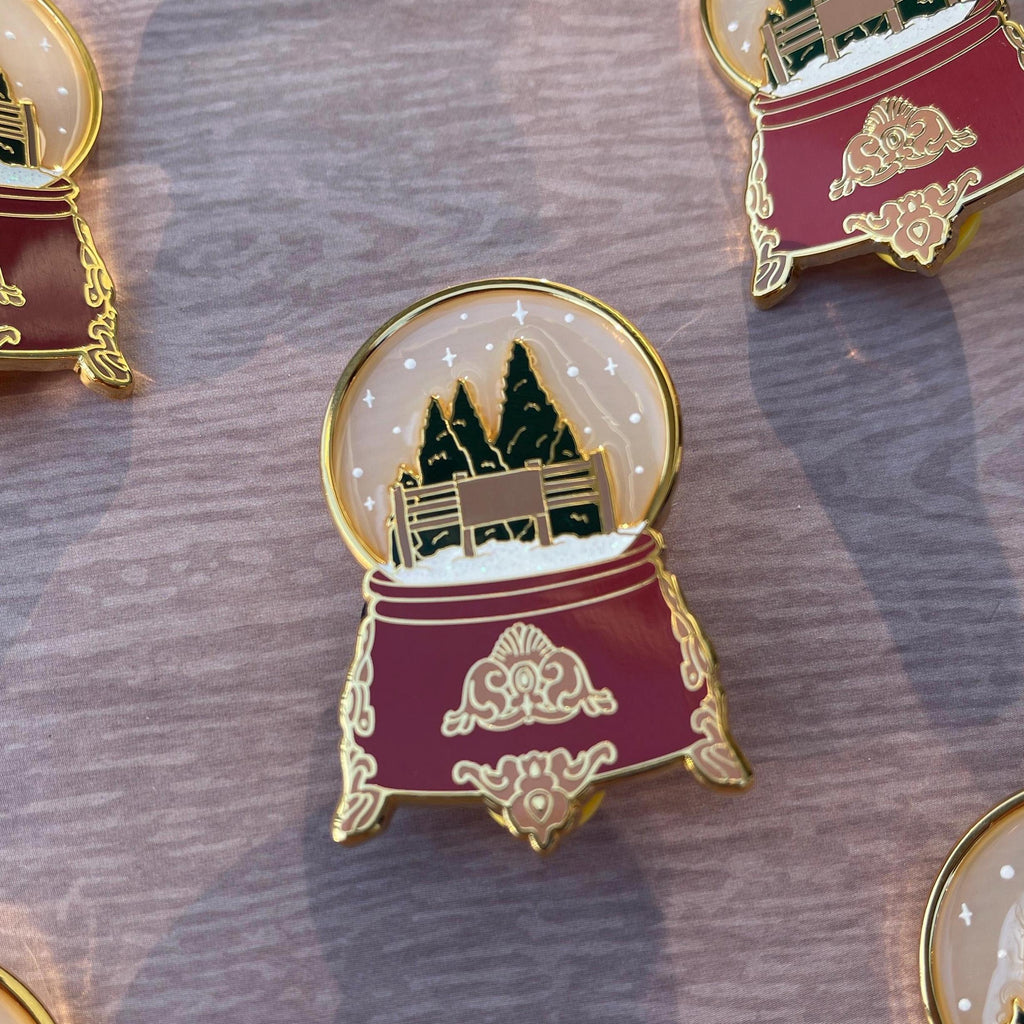 Christmas Tree Farm Snow globe Pin