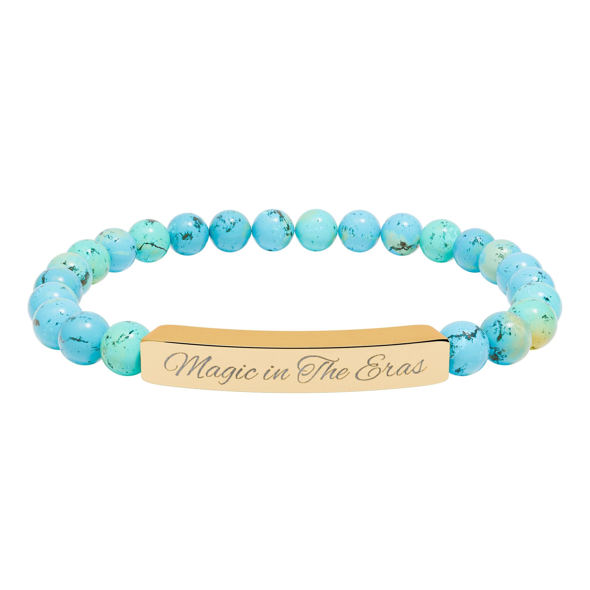 Relive the Magic Eras Friendship Bracelet Natural Stone Stretch Bar Bracelet