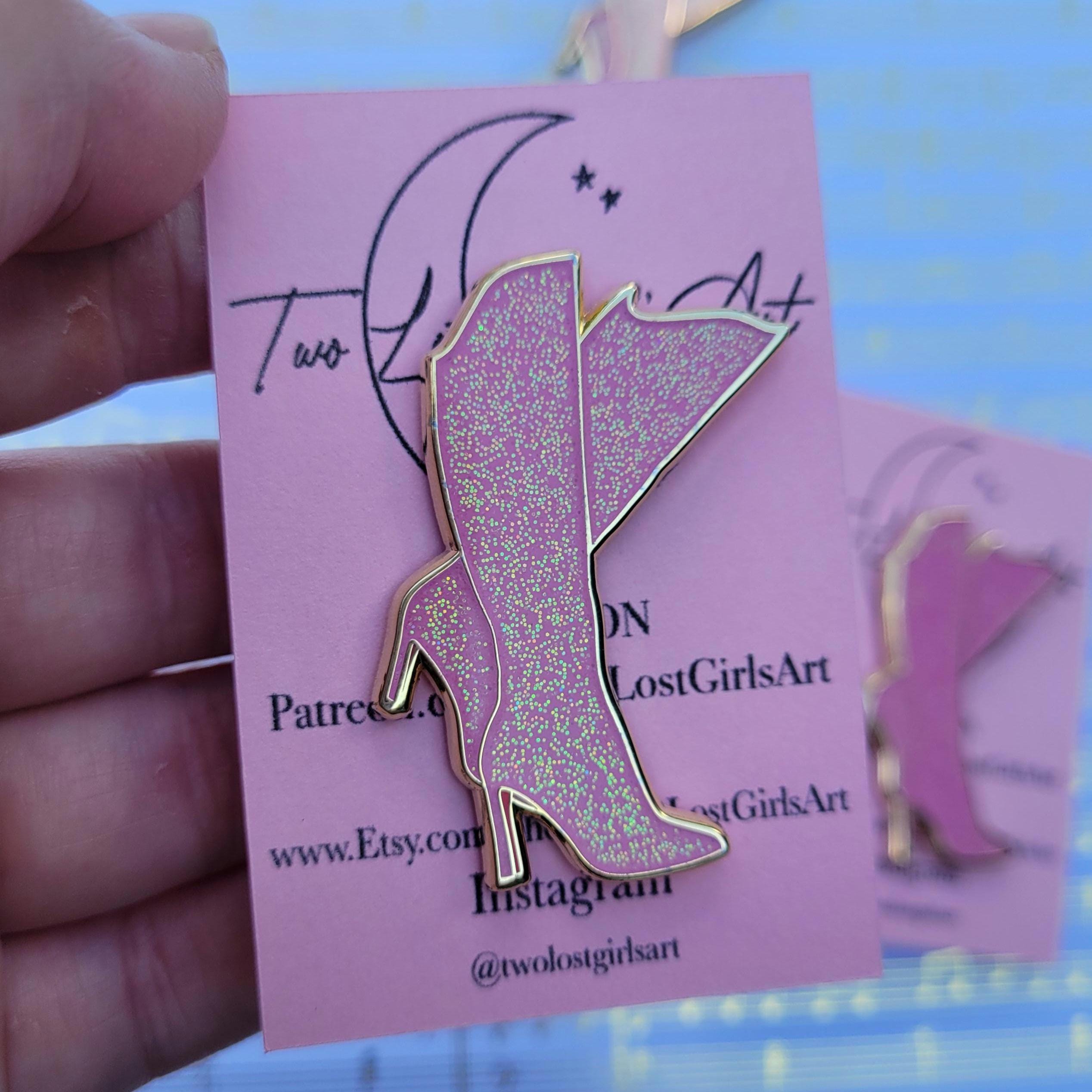 Pink Lover Boots Hard Enamel Pin