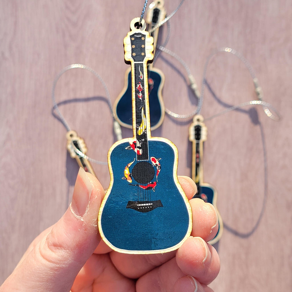 Koi Fish Guitar Christmas Ornament