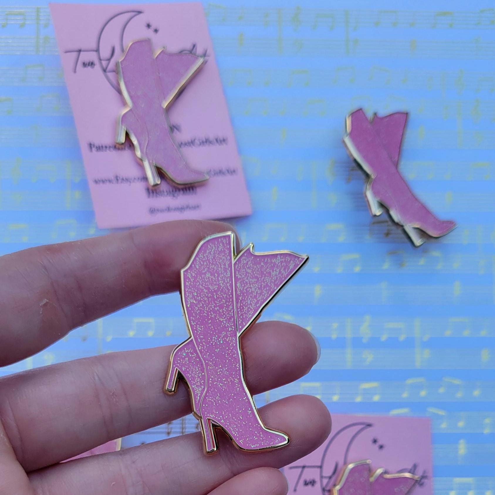 Pink Lover Boots Hard Enamel Pin