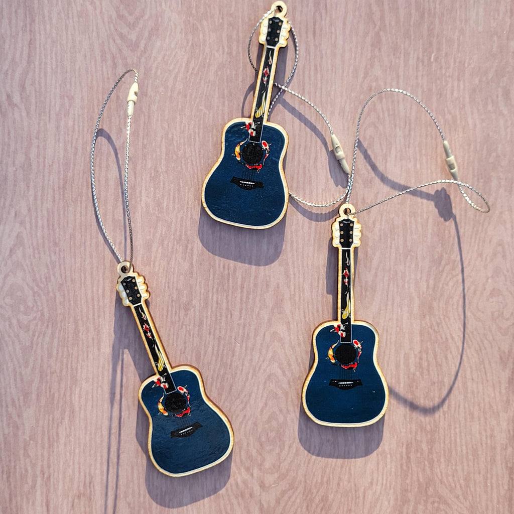 Koi Fish Guitar Christmas Ornament