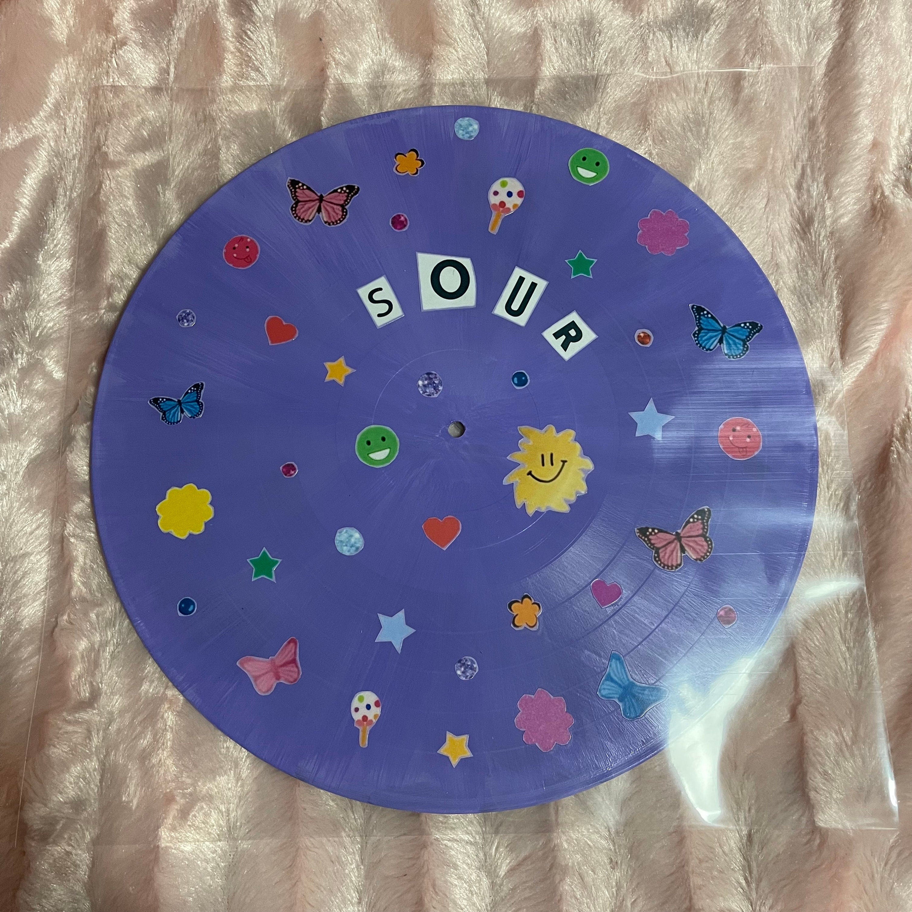 Hand Painted 12in Vinyl Record inspired by sour