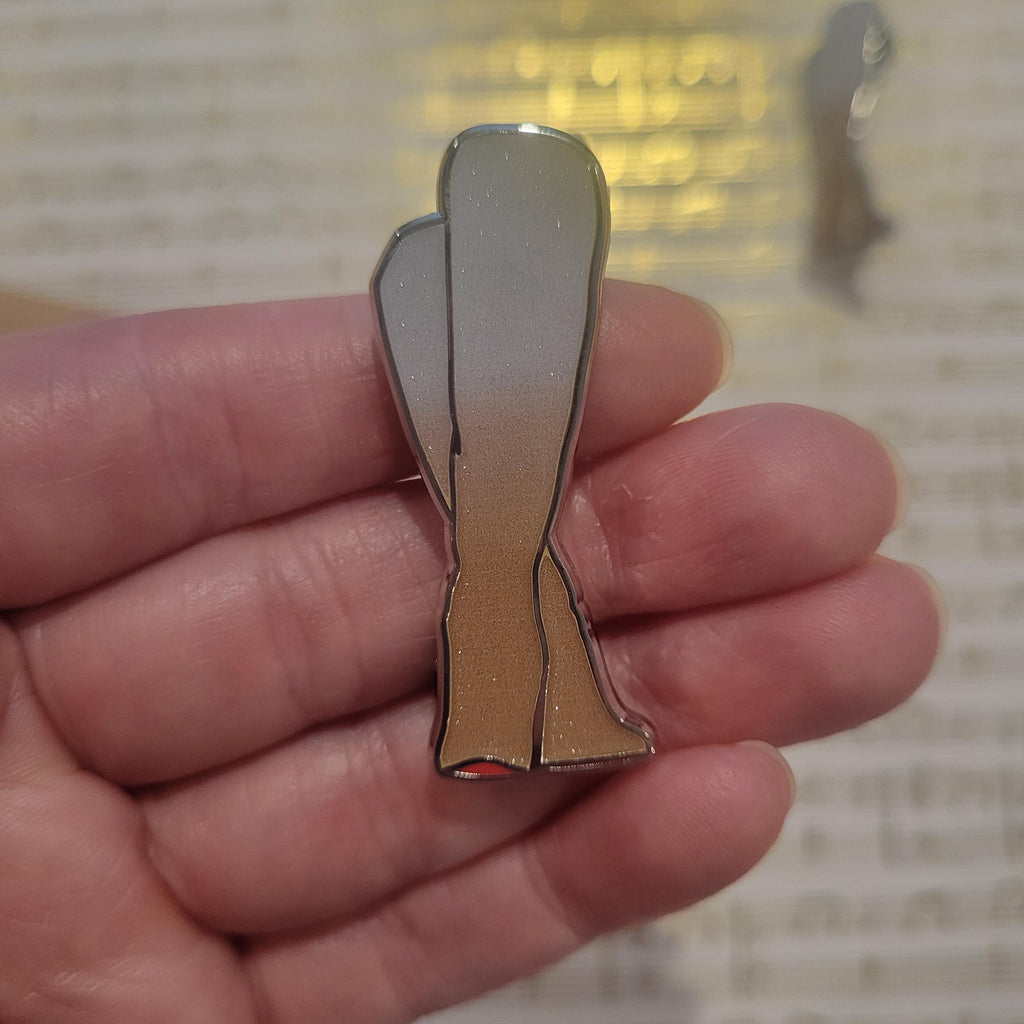 Silver & Gold Lover Boots Hard Enamel Pin