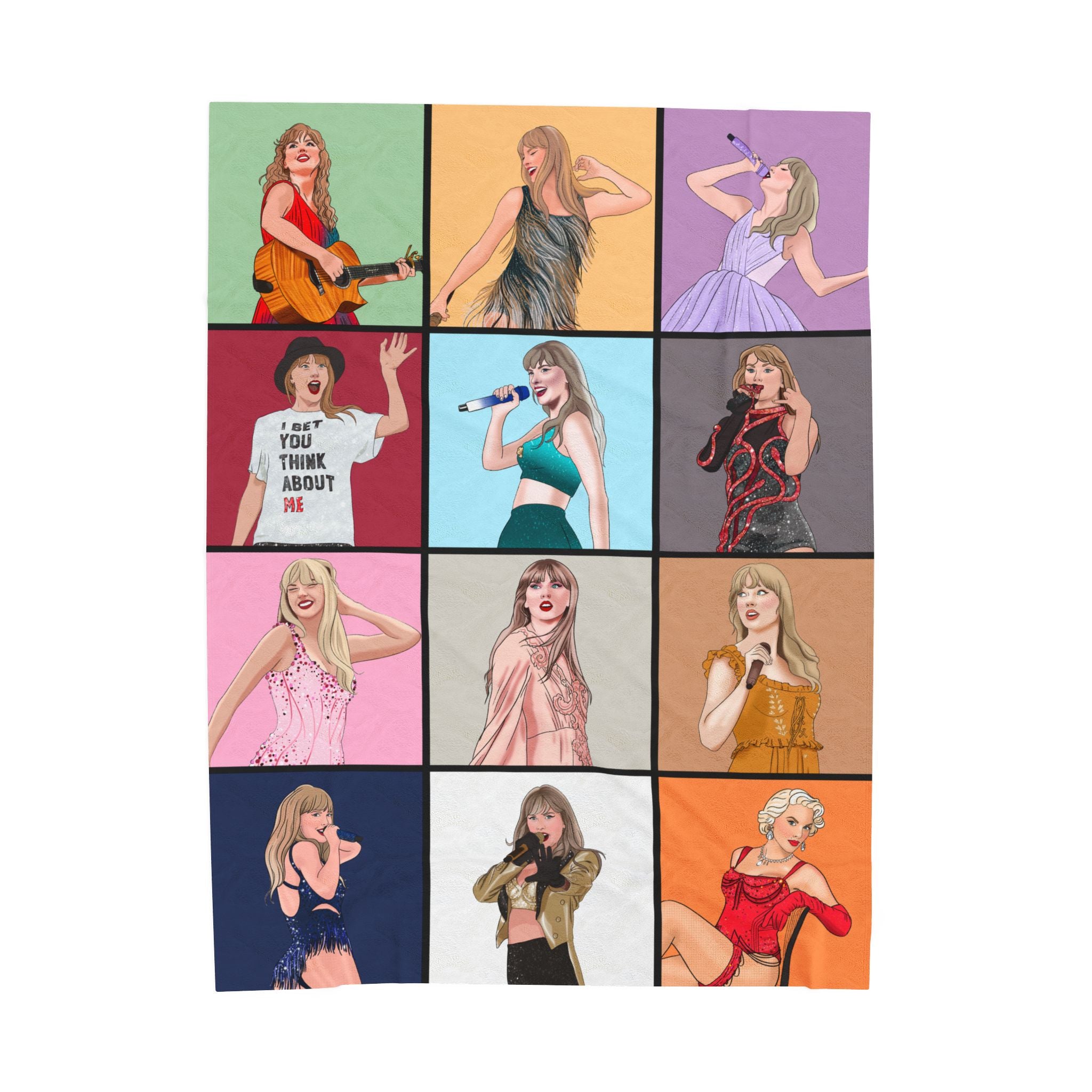 12 Eras Portrait Velveteen Blanket