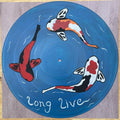 Koi Fish Hand Painted Vinyl Record