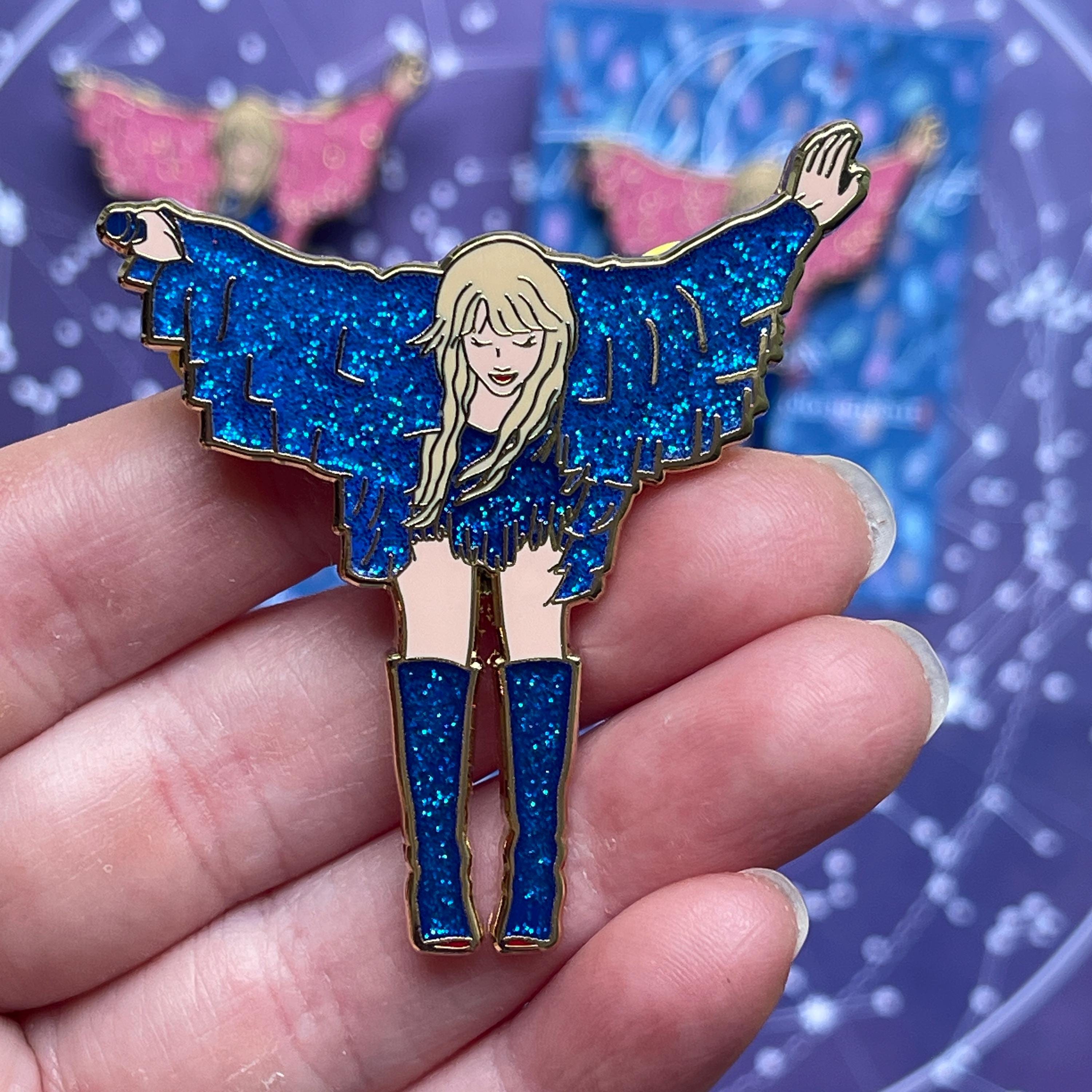 Final Bow 2 inch Glitter Hard Enamel Pin