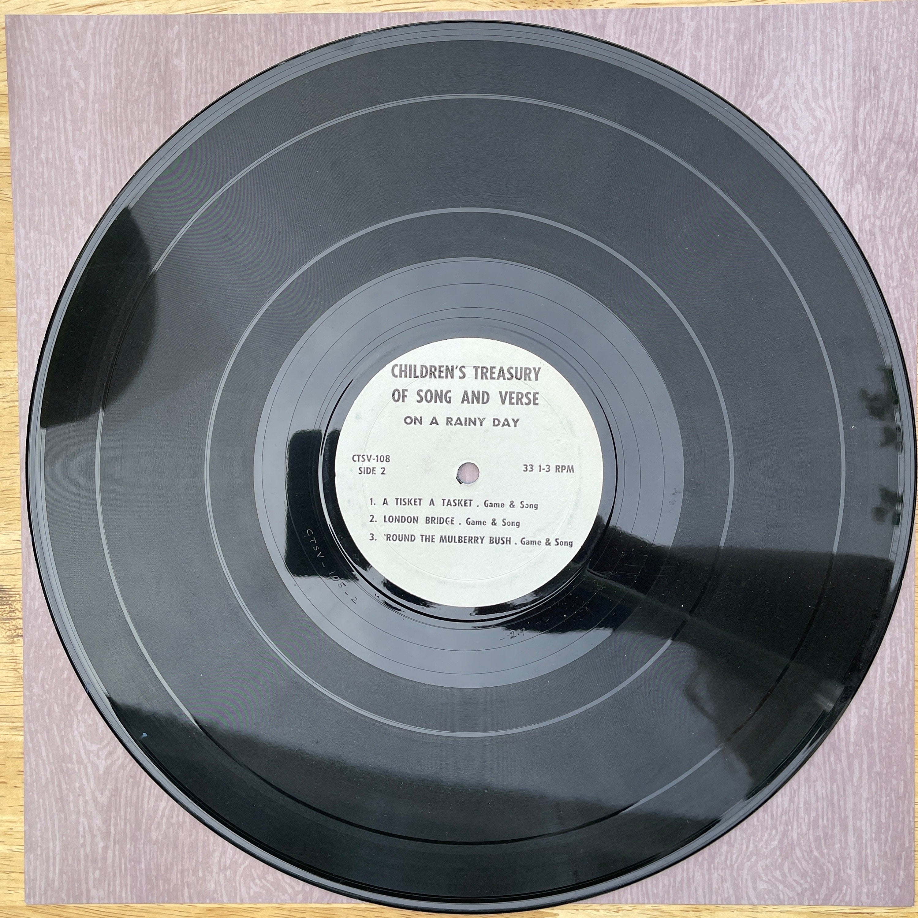 Koi Fish Hand Painted Vinyl Record