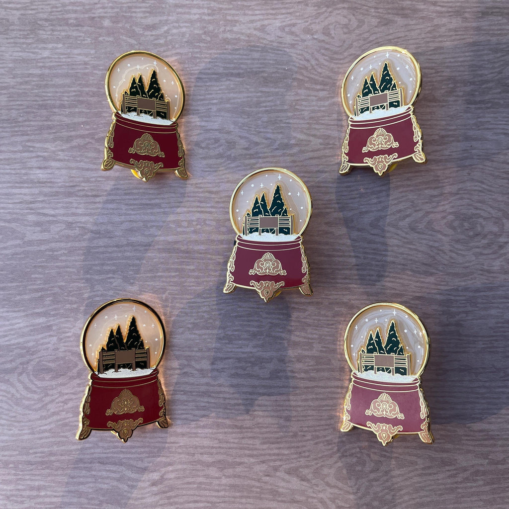 Christmas Tree Farm Snow globe Pin