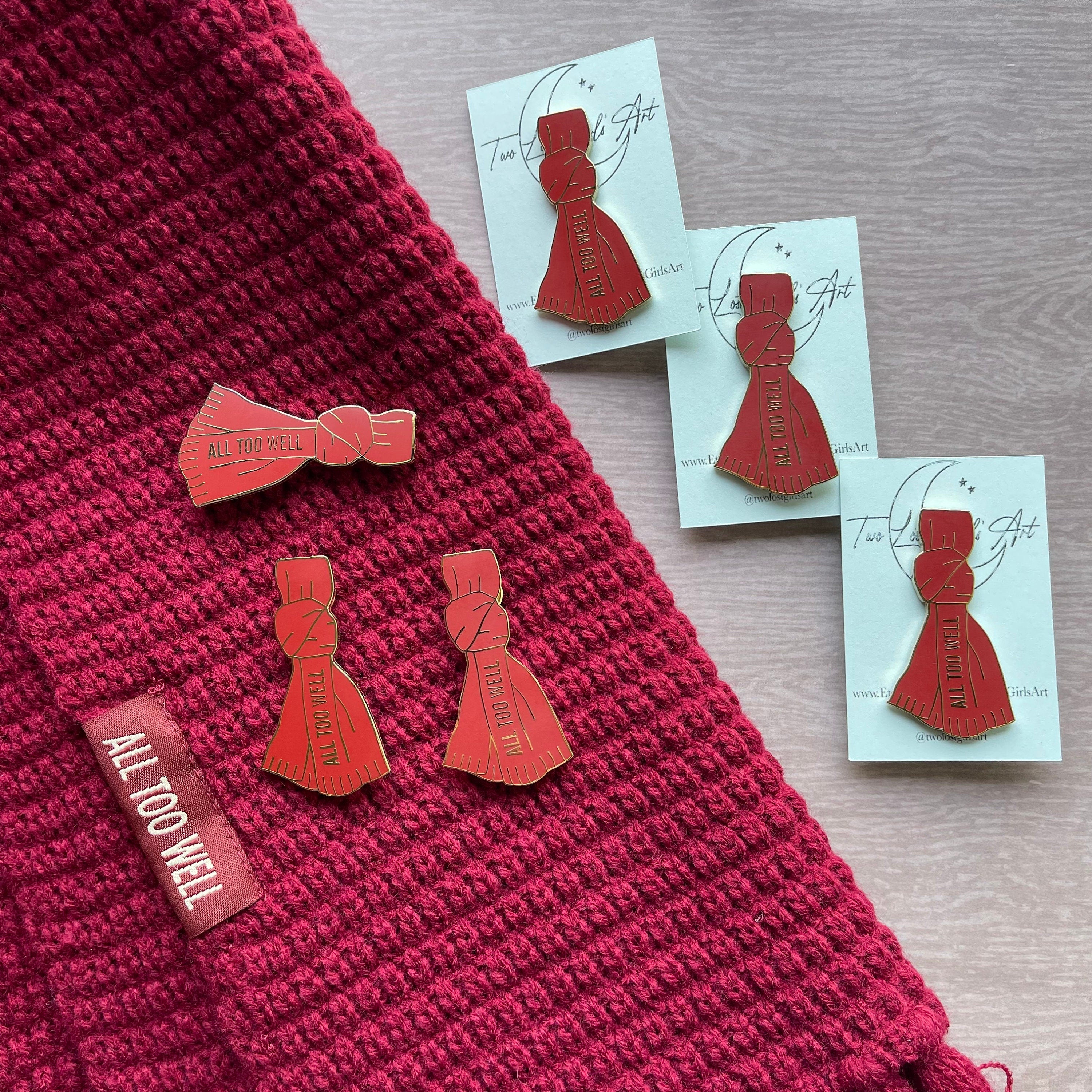 All Too Well Red Scarf Enamel Pin