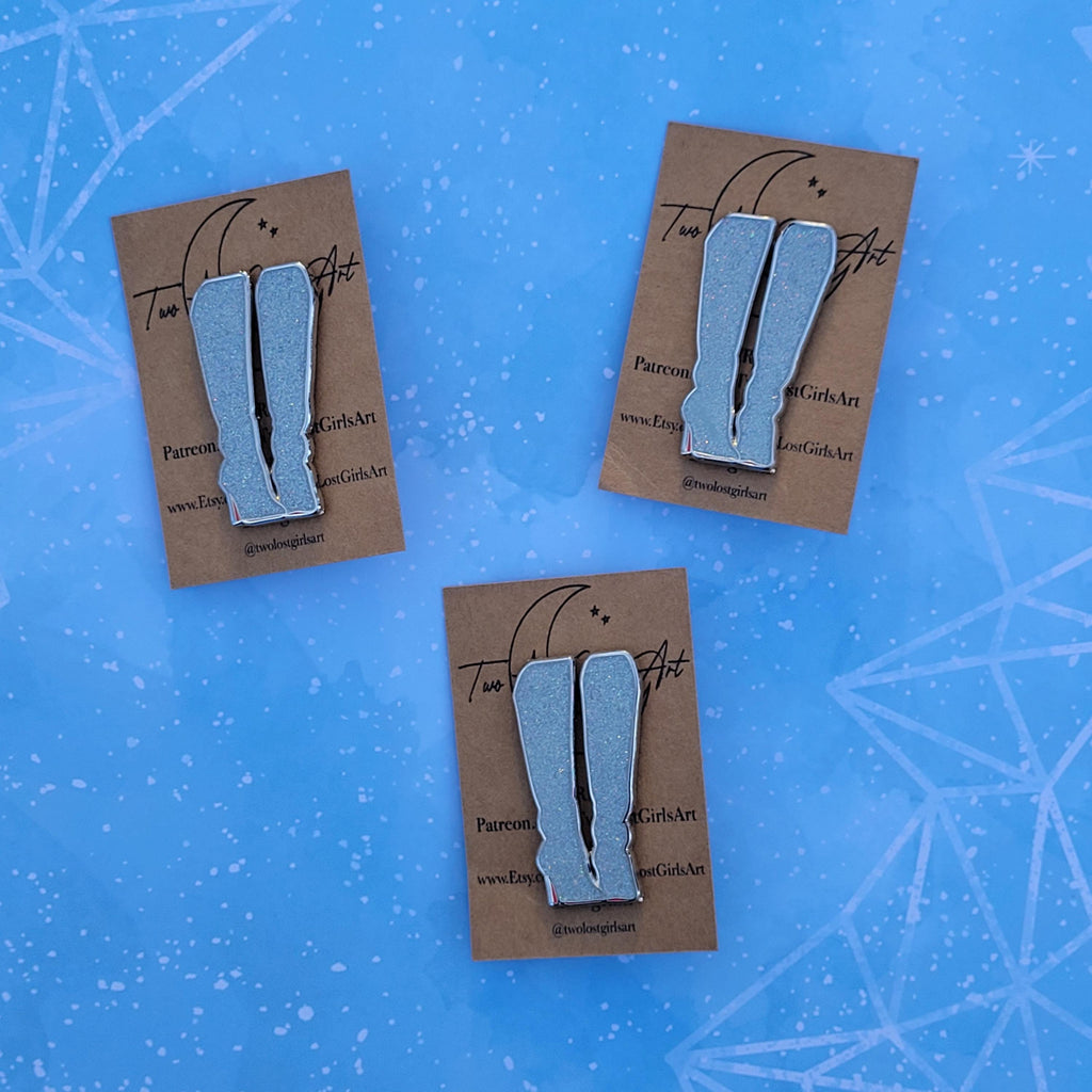 Silver Lover Boots Pin