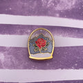 Red Rose Snowglobe Folklore Pin