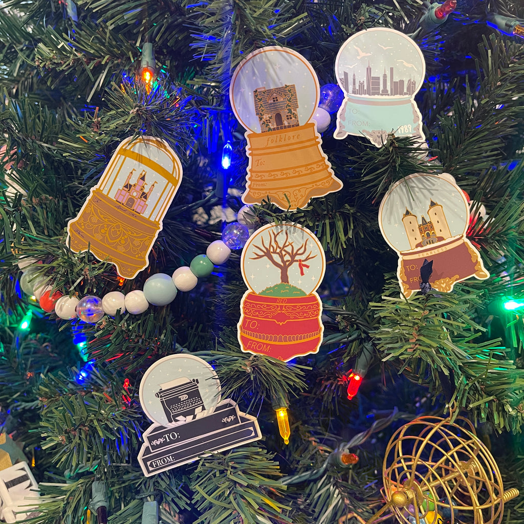 Eras snowglobe inspired To From gift wrapping tags Advent Day 2