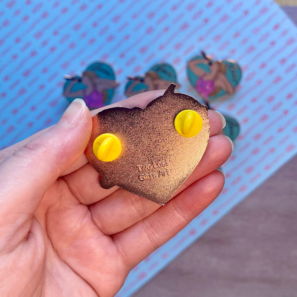 Lover 2in Glitter Pin