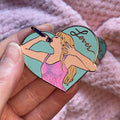 Lover 2in Glitter Pin