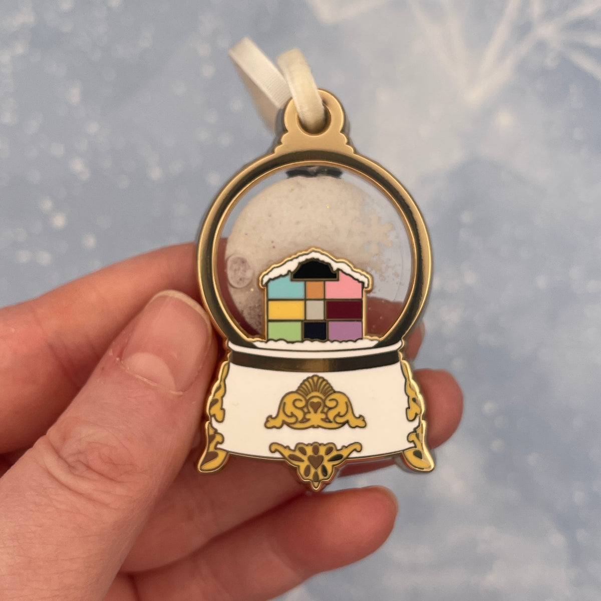 Lover Snowglobe Glitter Shaker Hard Enamel Pin