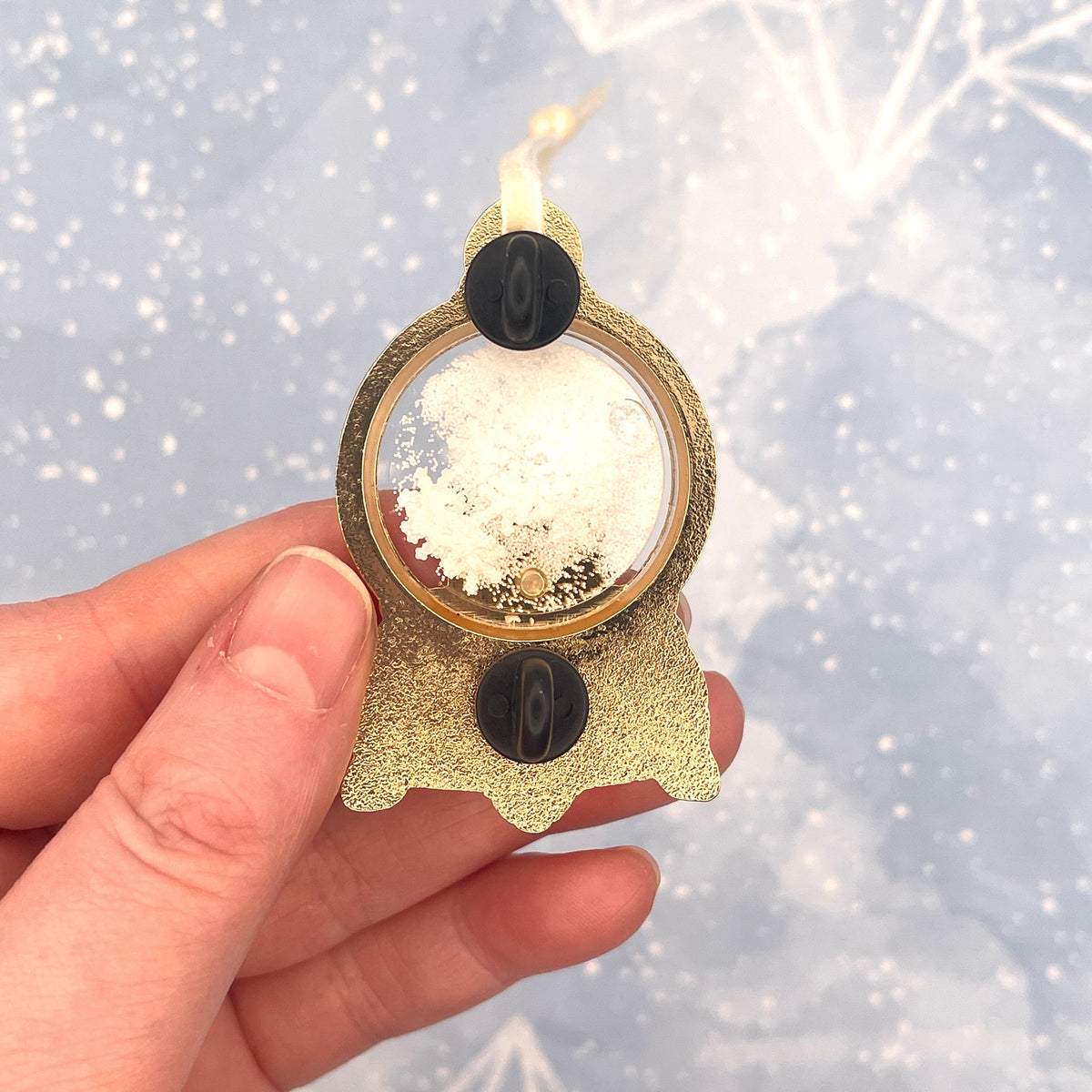 Lover Snowglobe Glitter Shaker Hard Enamel Pin