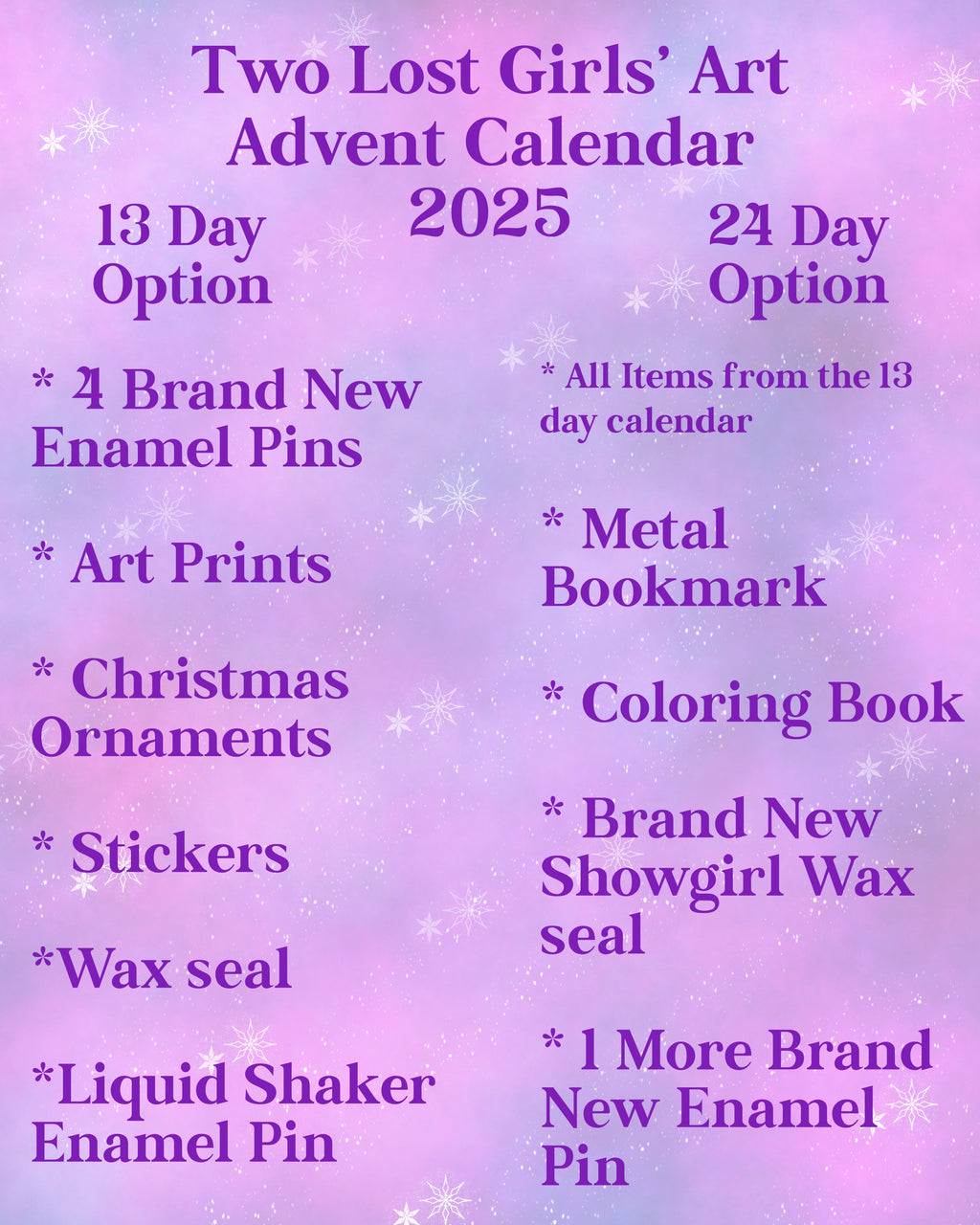 2025 Advent Calendar Pre-Order (ships Nov 20th)