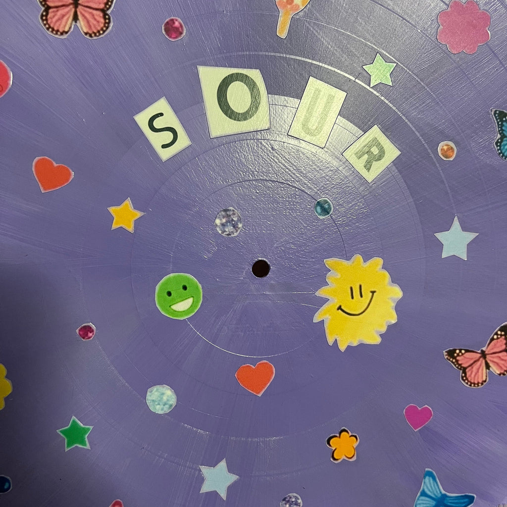 Hand Painted 12in Vinyl Record inspired by sour