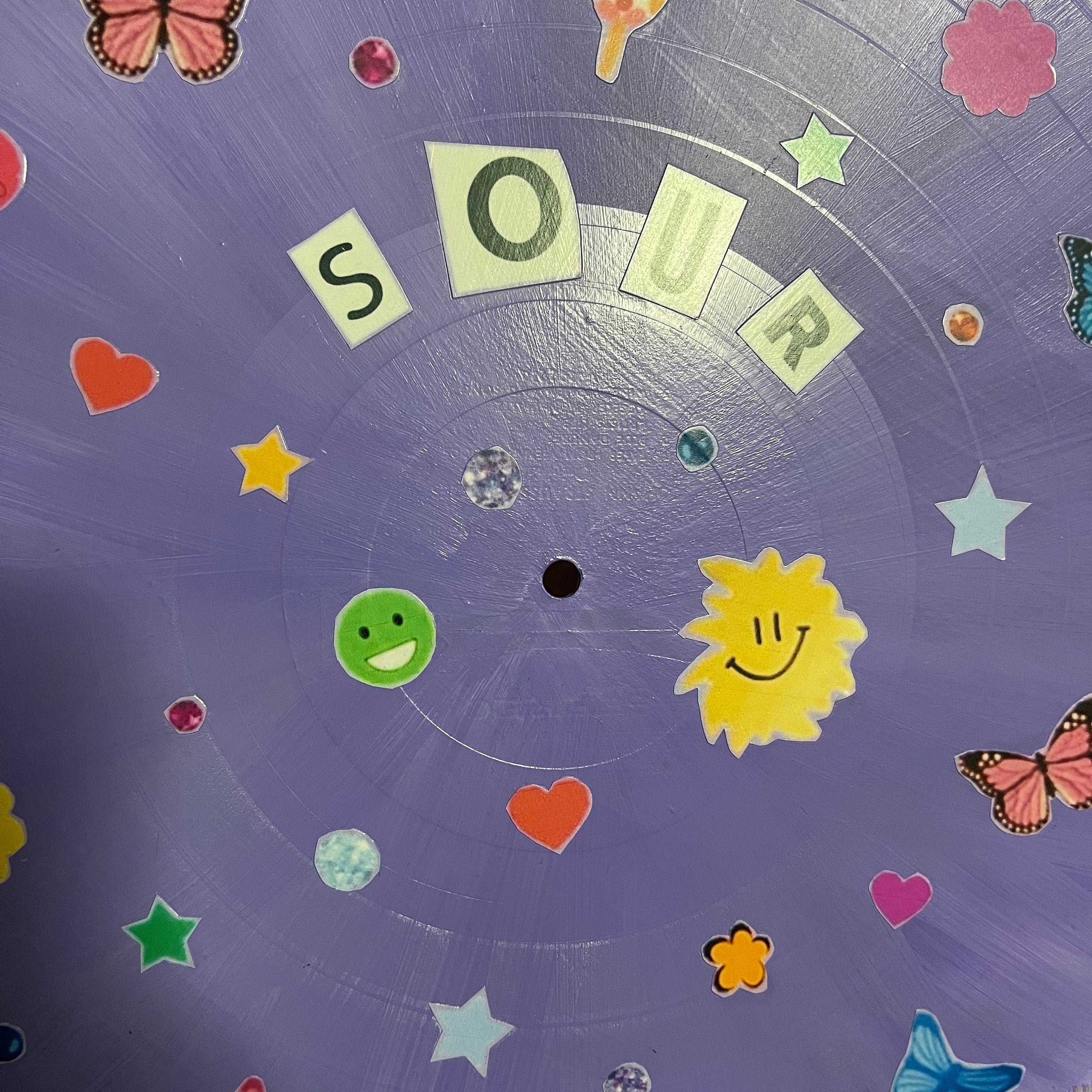 Hand Painted 12in Vinyl Record inspired by sour