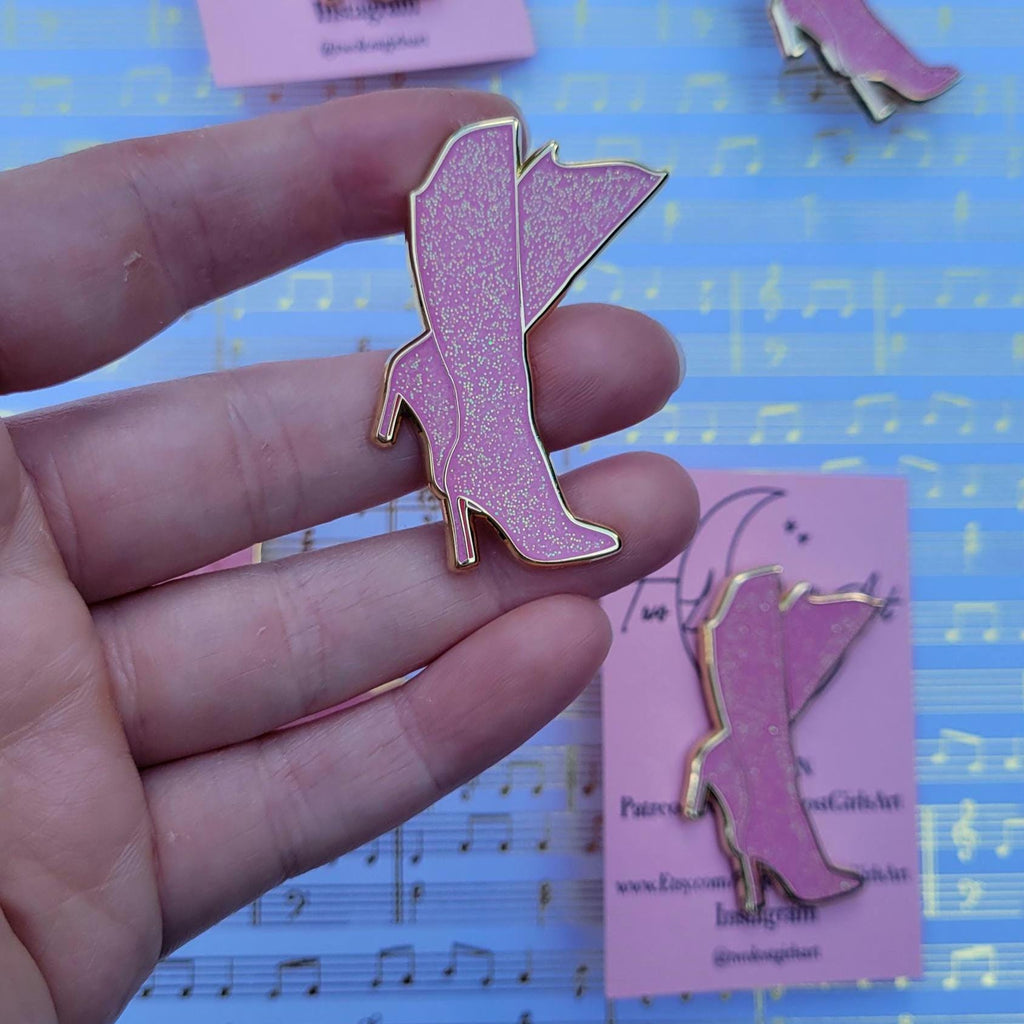 Pink Lover Boots Hard Enamel Pin