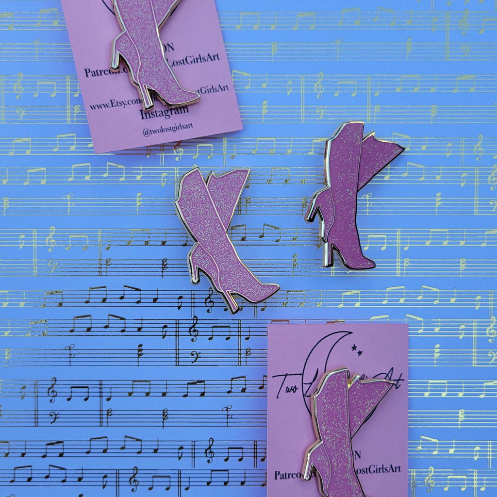 Pink Lover Boots Hard Enamel Pin