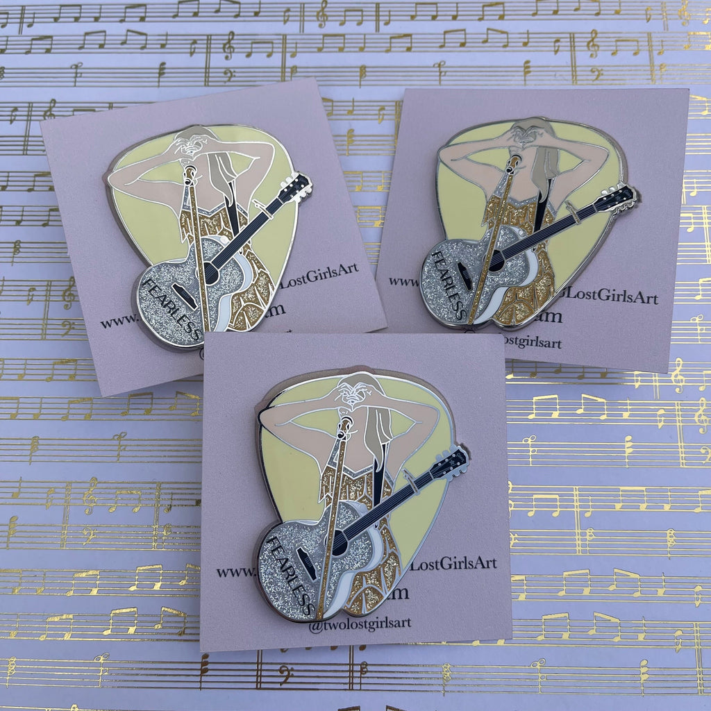 Fearless 2in Glitter Pin