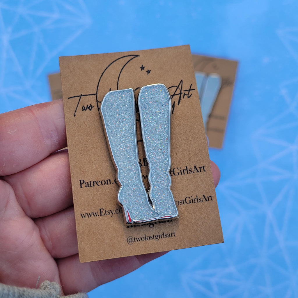 Silver Lover Boots Pin