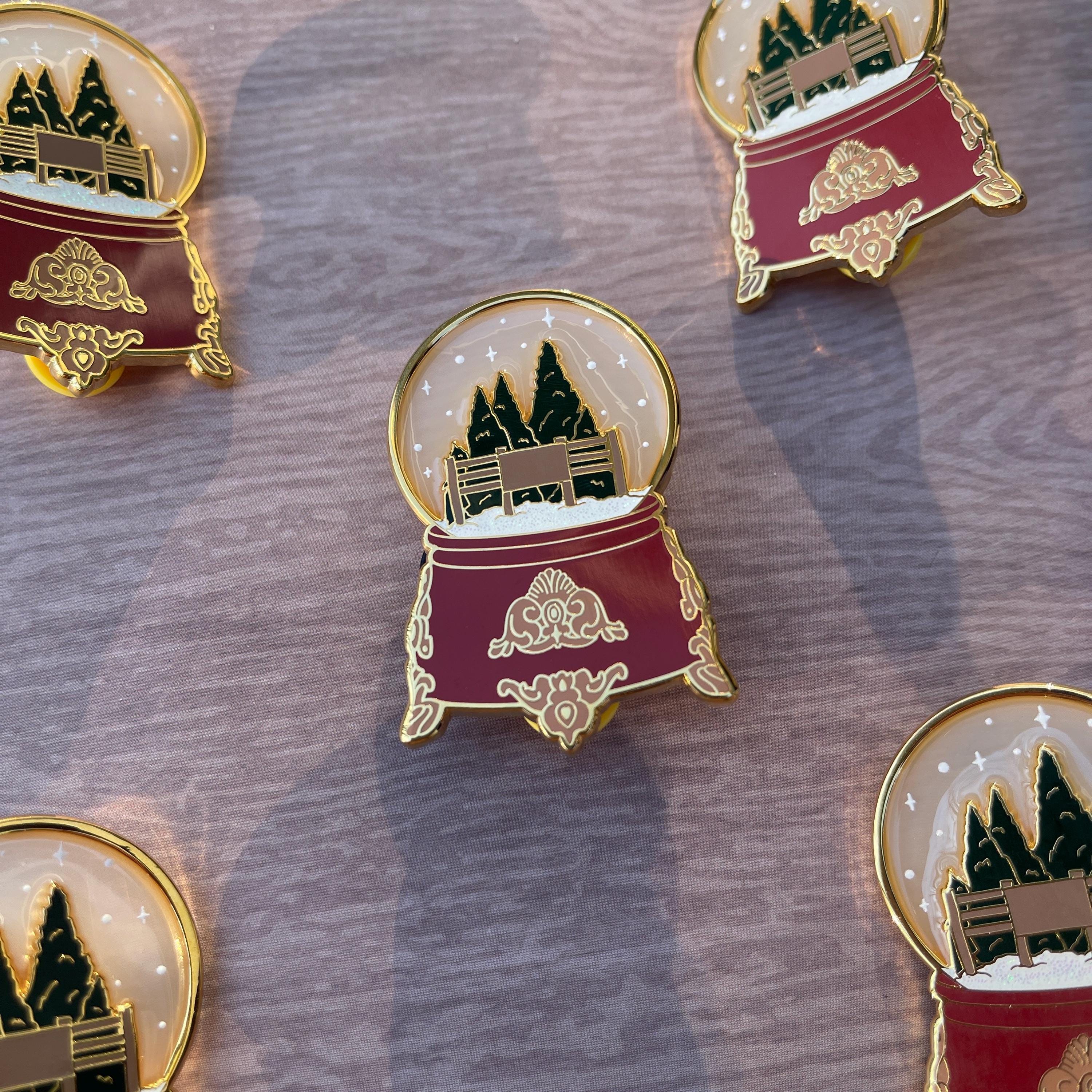 Christmas Tree Farm Snow globe Pin