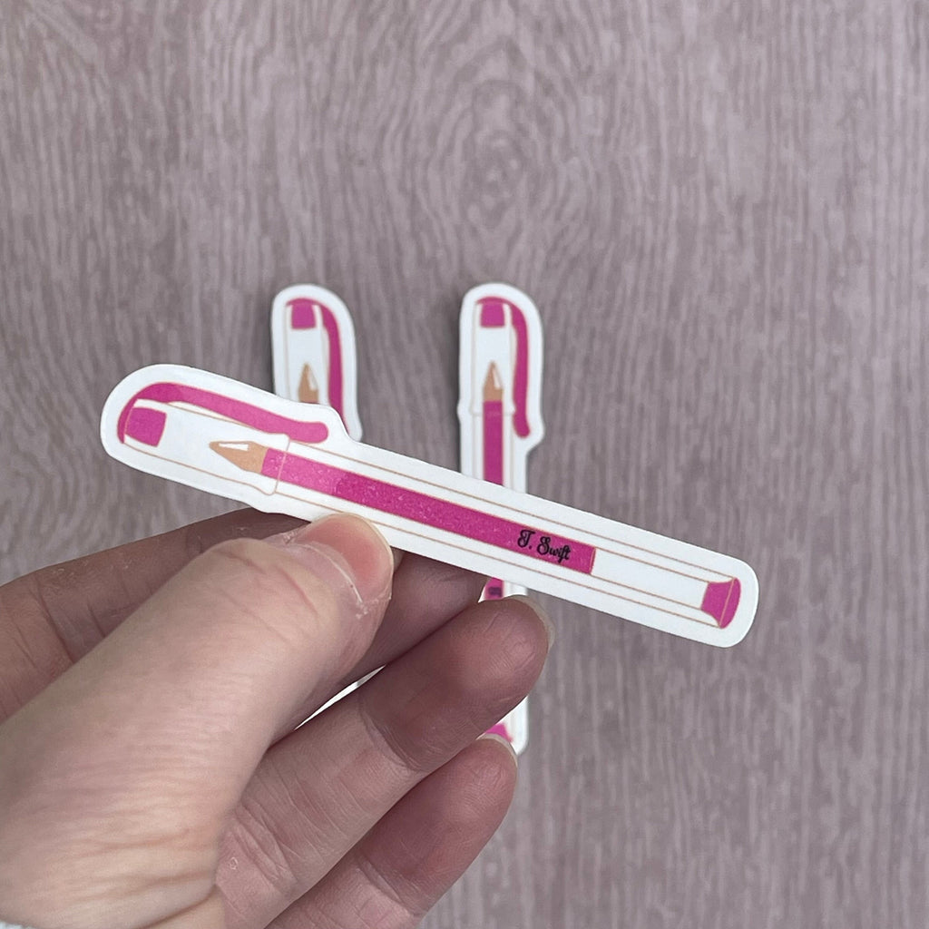 Pen Stickers: Feather Quill, Glitter, and Fountain Pen