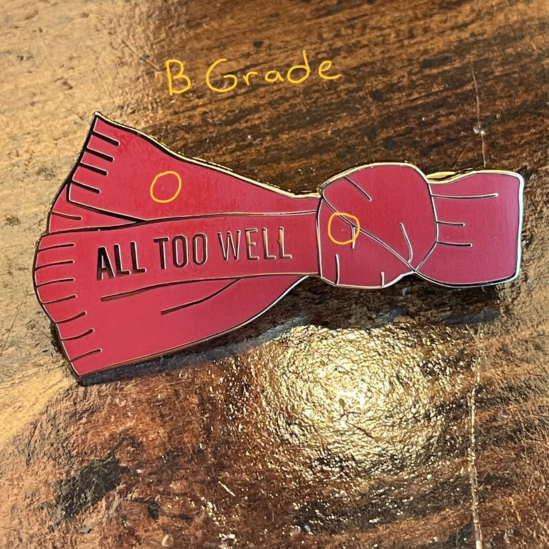 All Too Well Red Scarf Enamel Pin