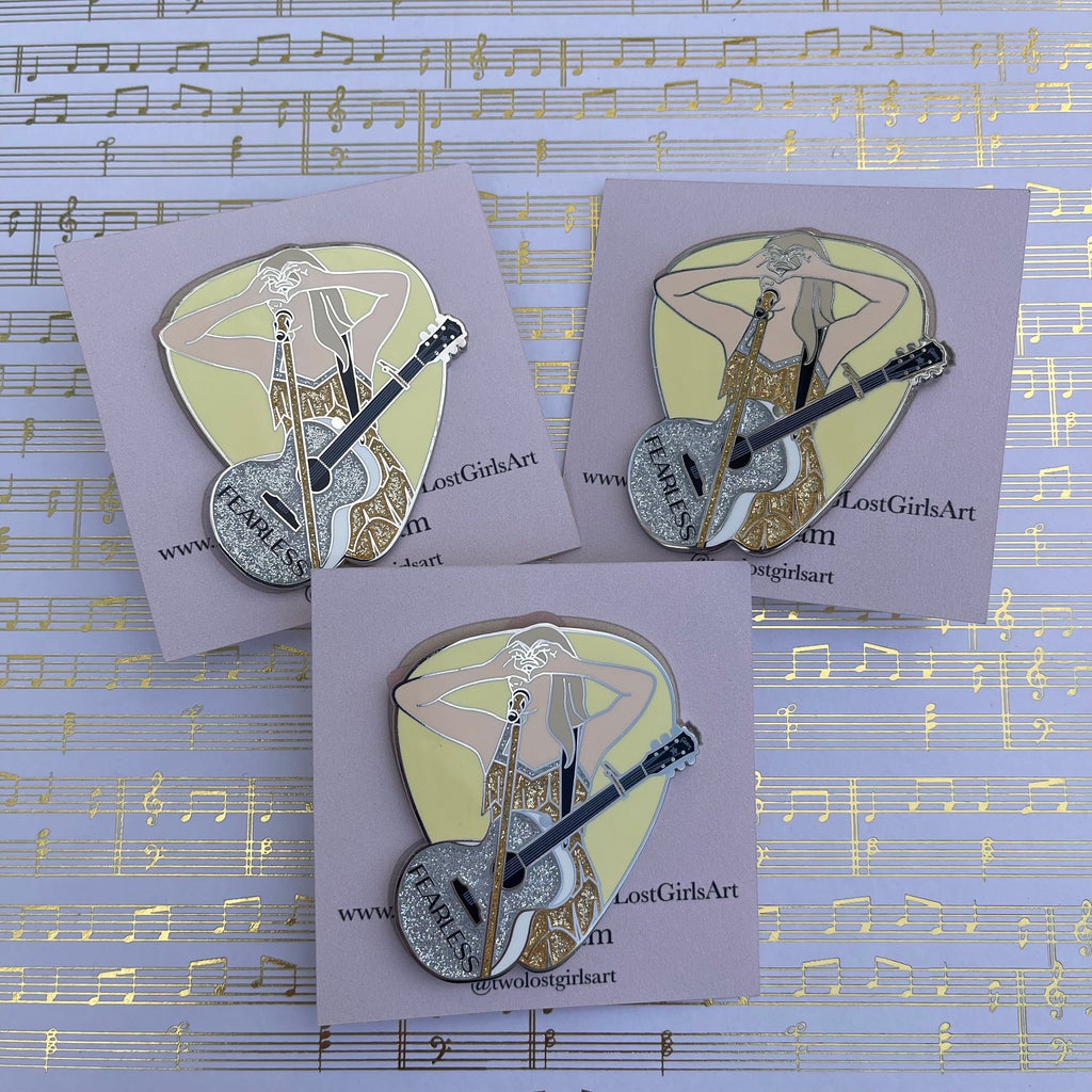 Fearless 2in Glitter Pin