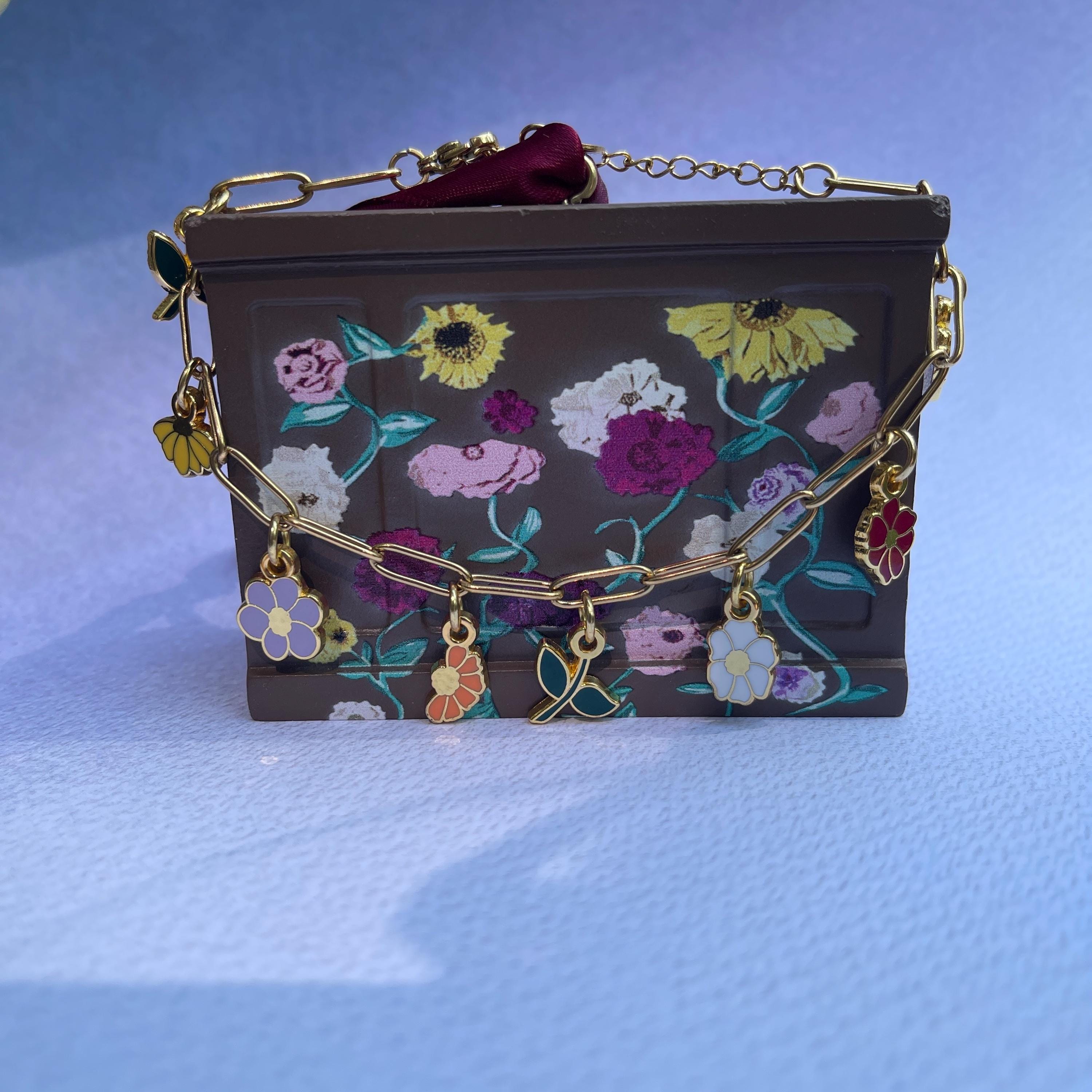 Piano Flower Hard Enamel Charm Bracelet