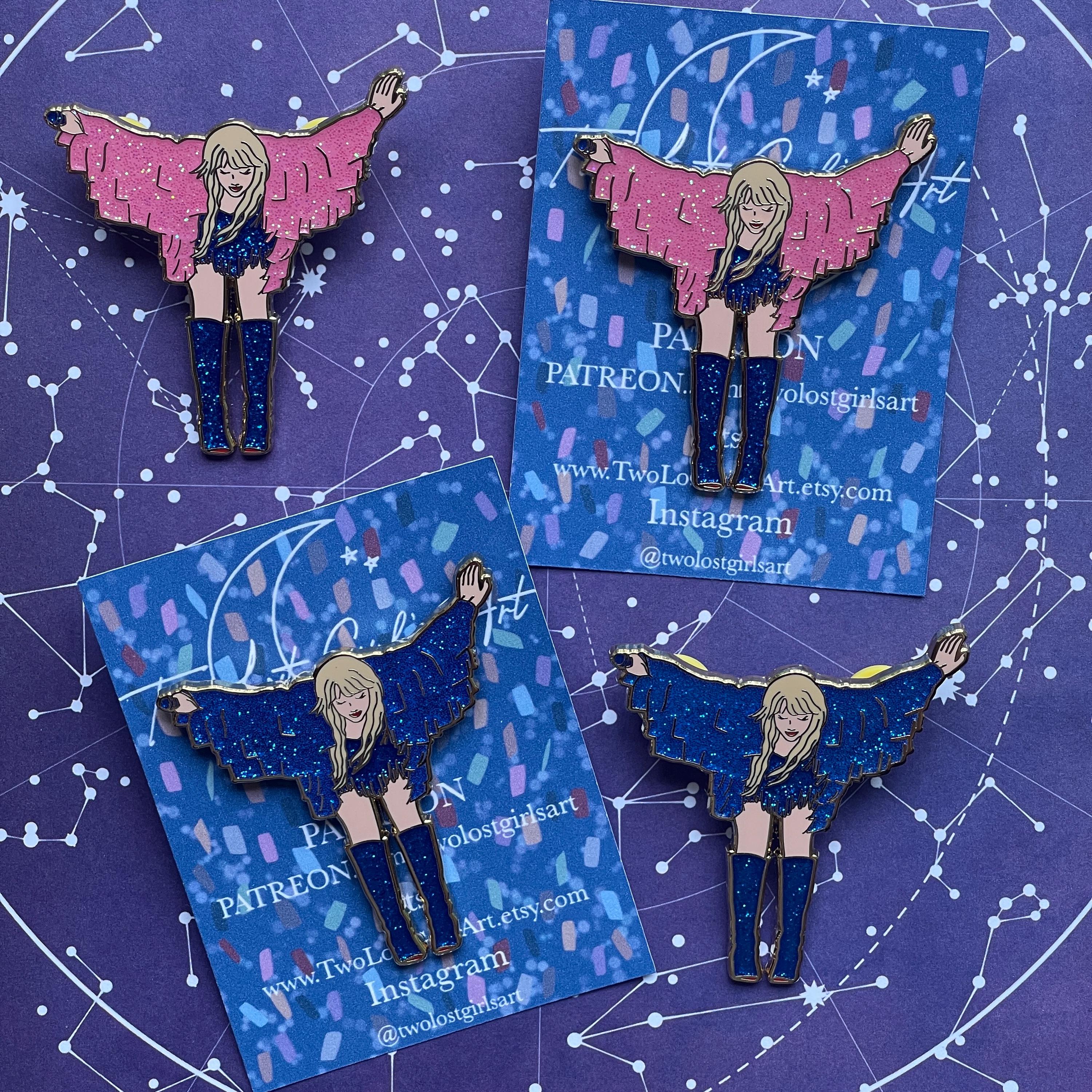 Final Bow 2 inch Glitter Hard Enamel Pin